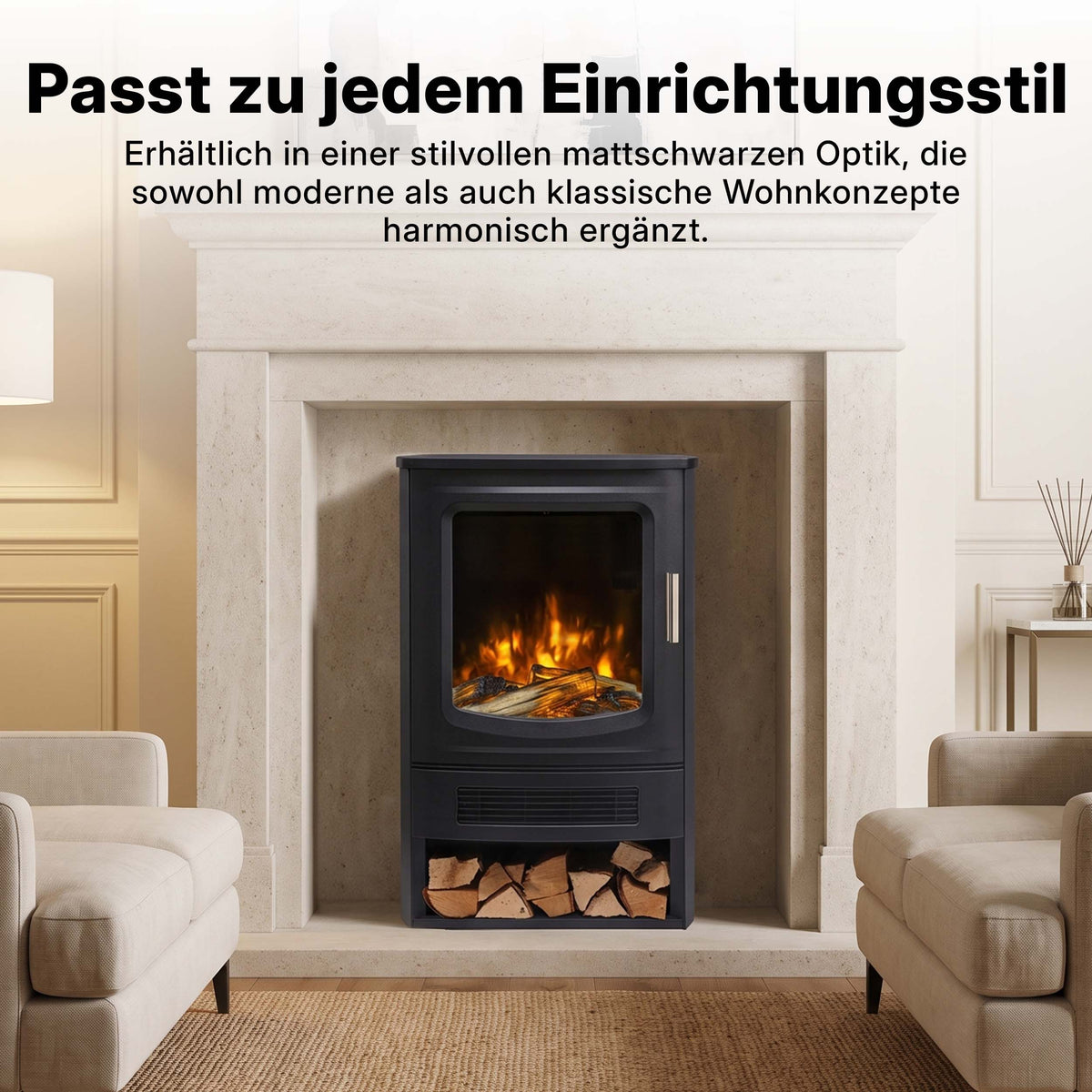 Oakridge Optiflame Freistehender Elektrokamin