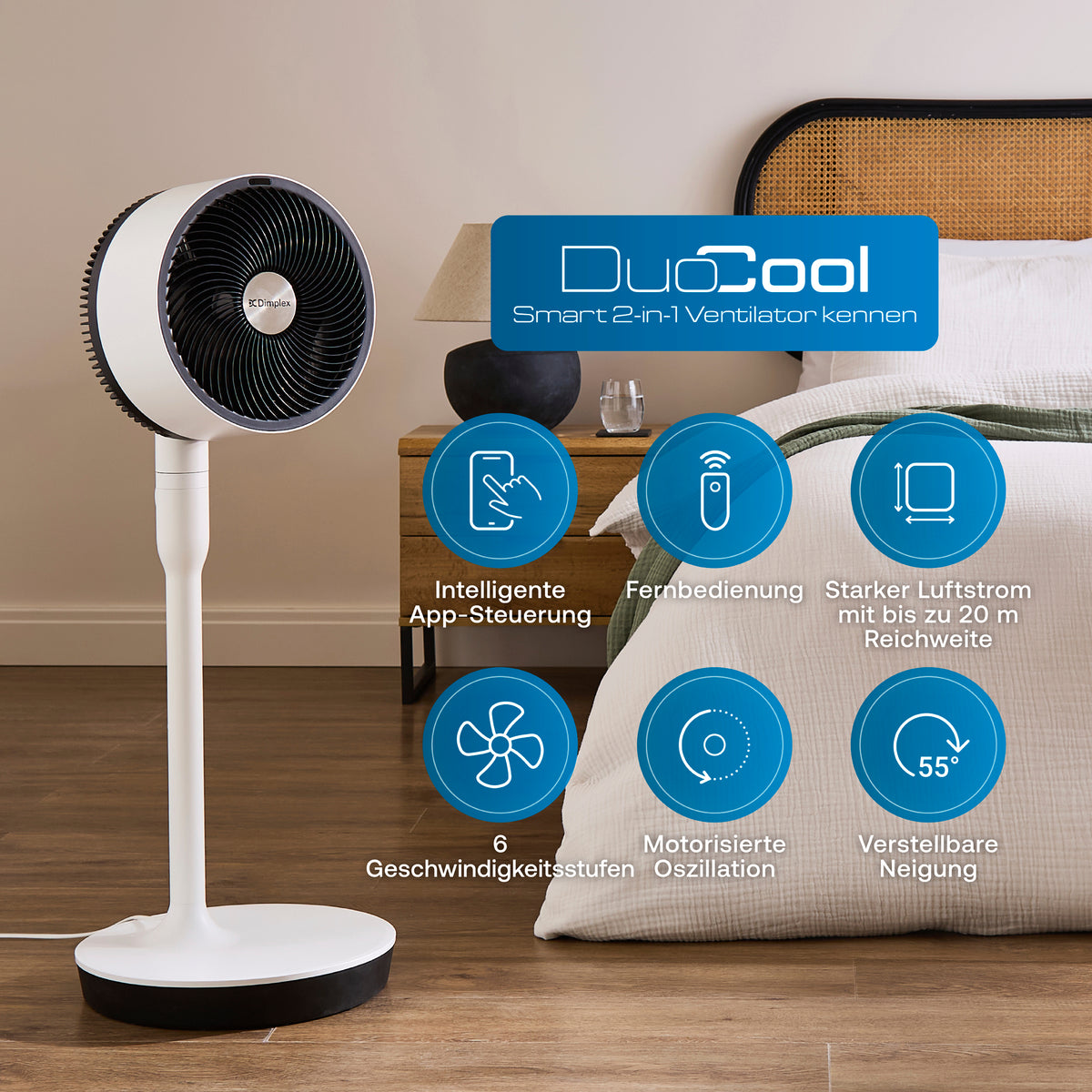 DuoCool Smart 2-in-1 Standventilator