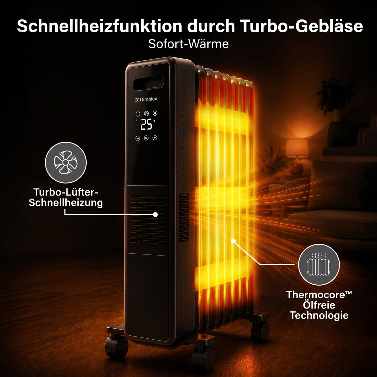Eco Edge mobiler elektrischer Heizkörper