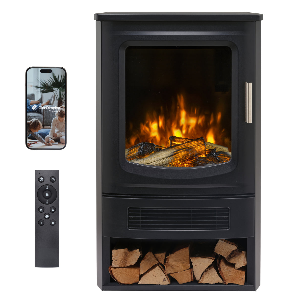 Oakridge Optiflame Freistehender Elektrokamin